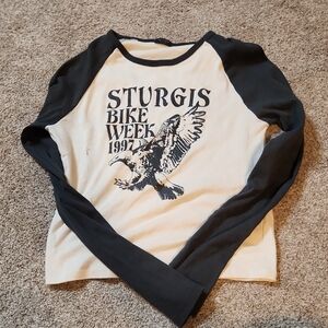 Brandy Melville Cream and Black Top